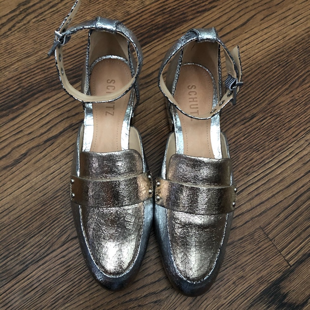 Metallic Leather Silver gold Schutz